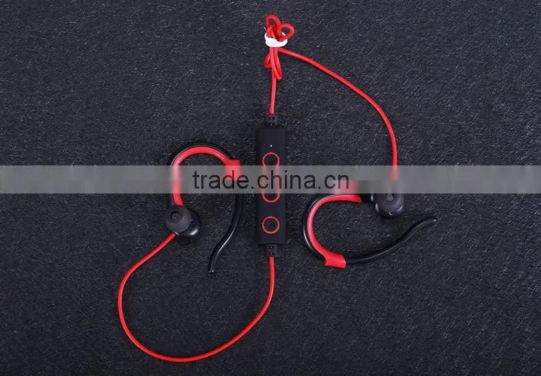 China manufacturer bluetooth 4.1 sports earphones headphone headset with earhook