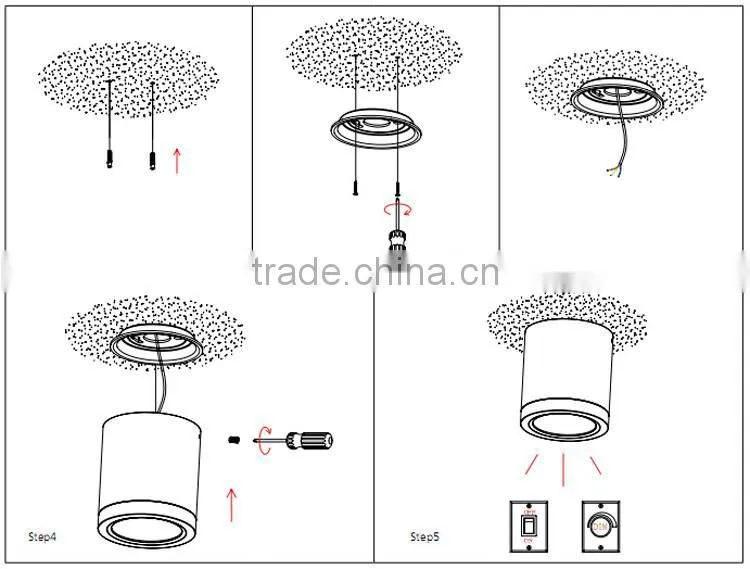 3 years warranty downlight cylinder 25W down light surface mounted