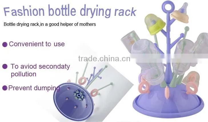 Good quality safe plastic tree shape large capacity bottle dryer for kids