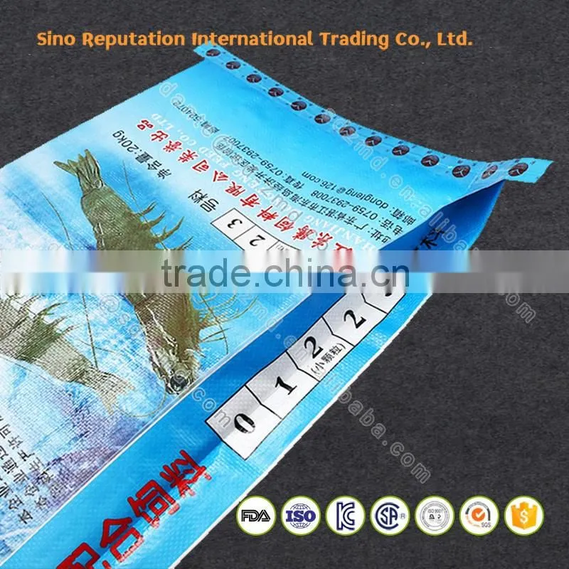 Alibaba china PP woven bags for feed with inner bag on hot sale