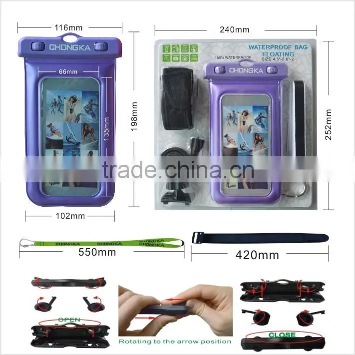 Mobile Phone Waterproof Pouch Bag for Cell Phone