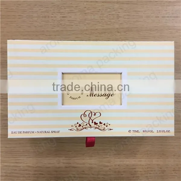 Luxury design cardboard perfume box for perfume bottle