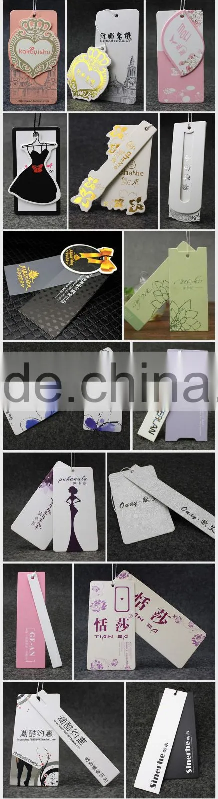 high quality multicolored paper hangtag and label