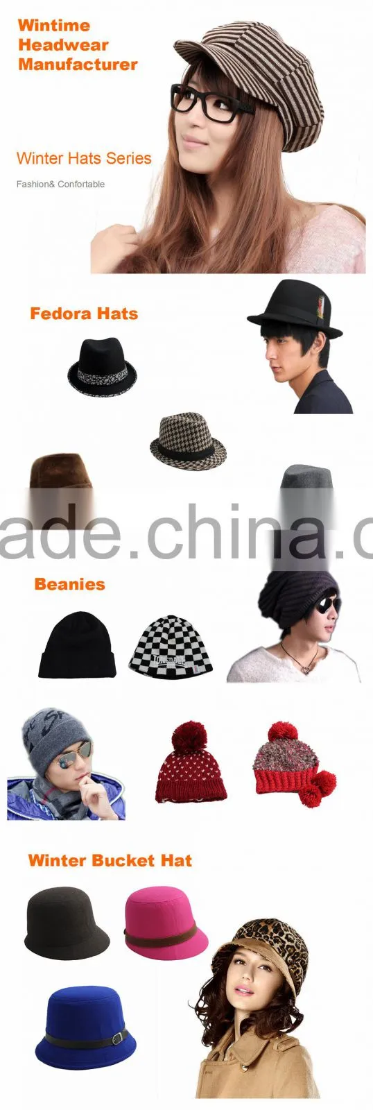 Black and red wooly knit cool beanies pom beanie mens hats with ball on top