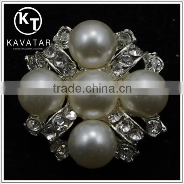 New! Metal pearl beads button wholesales