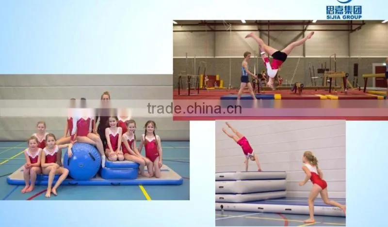 Drop Stitch Fabric Inflatable Tumble Gymnastics Mat , Double Wall Fabric Inflatable Air Track Mat For Gymnastics