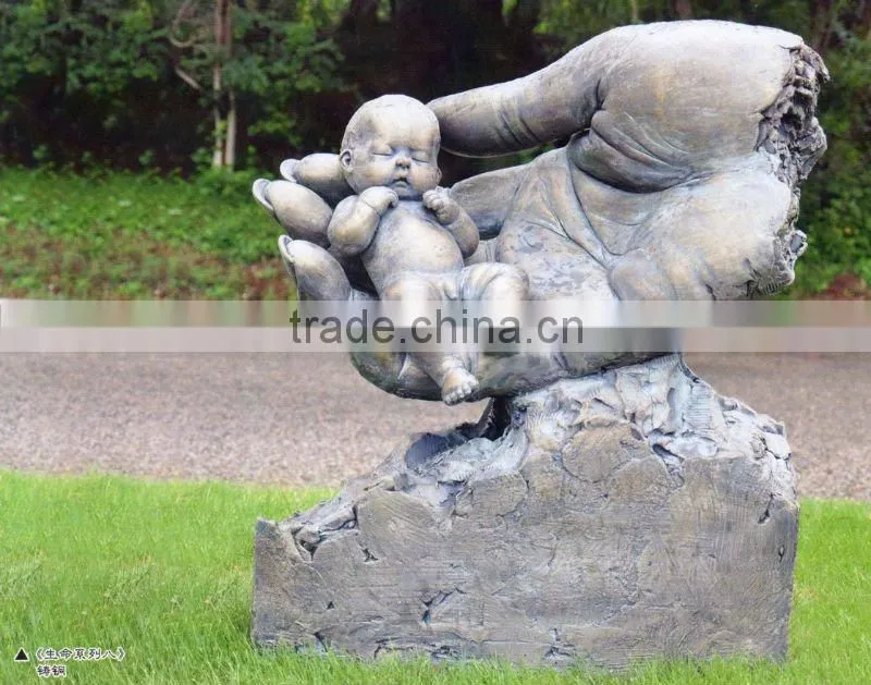 bronze baby sculpture