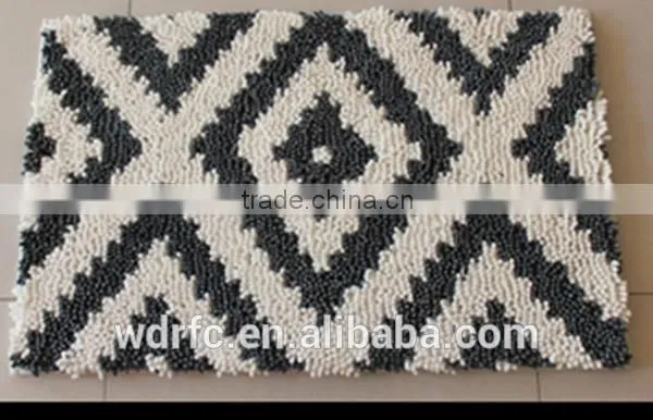 home chenille doormat with stripes