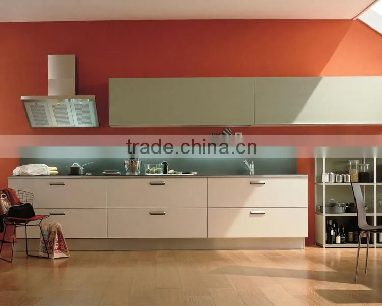 high quality customized kitchen cabinets with uv decorative board MDF kitchen cabinet factory