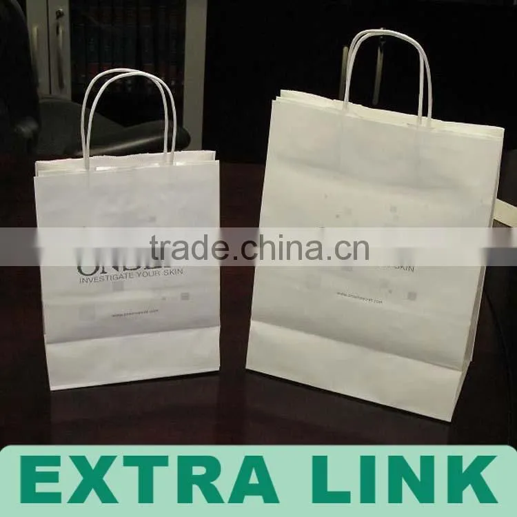 Extra Link custom shopping/gift/bakery cheap handle kraft paper bag