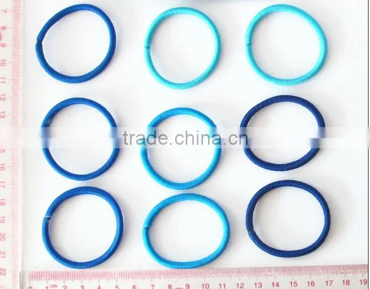 Rubber hair elastic,plain hair scrunchy, different color ponytail for girls