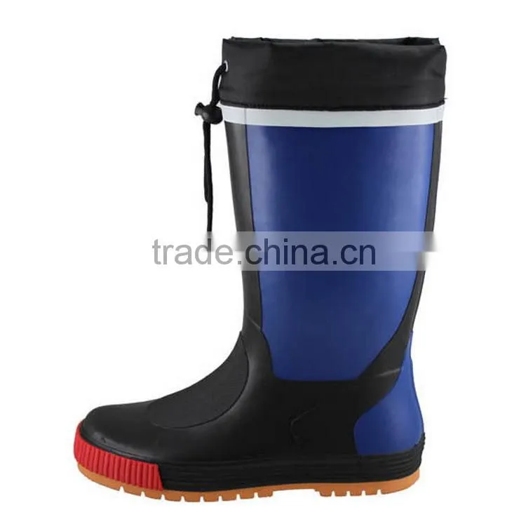 FARMING WORKING INDUSTRIAL MEN RUBBER RAIN SAFETY BOOTS WITH PU CUFF