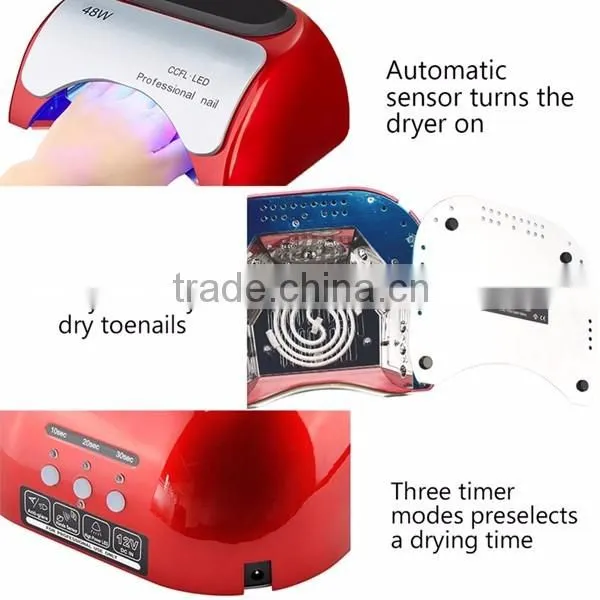 Hot sell finger toe gel curing OEM ODM professional 48W auto sensor ccfl uv lamp