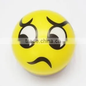 Angry Face PU Toy Ball 6.3cm $1.0