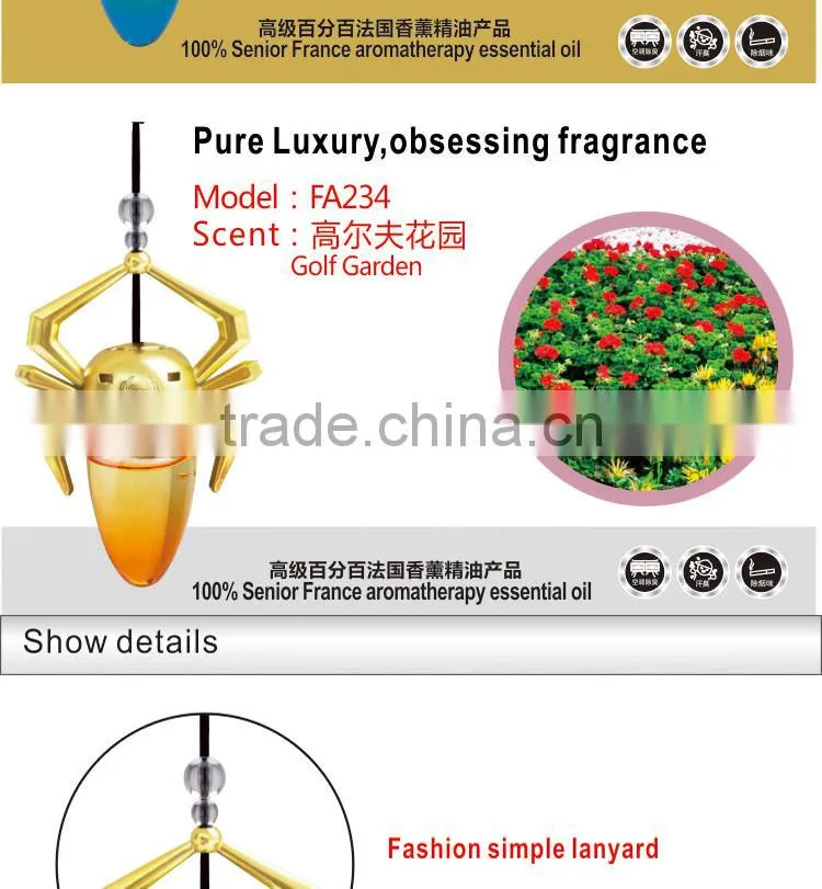Spider shape zinc alloy material hanging car air freshener