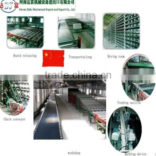 Automatic whole sale gypsum board production machine line with annal oput capacity 1-10 million square meters