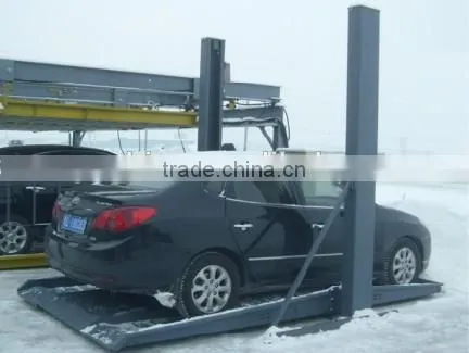 Two levels parking equipment, double post car parking lifting device