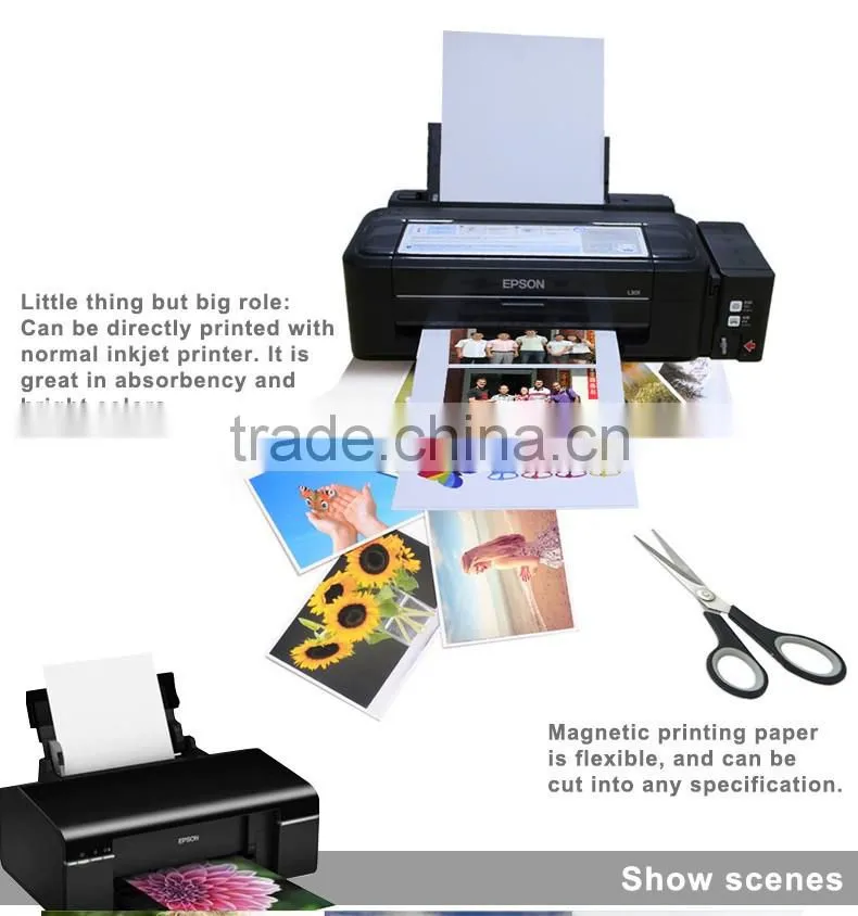 Fridge photo matte finish inkjet printing magnetic sheet printable magnets magnetic photo paper