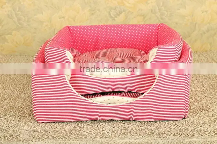 Double-use soft cozy dog bed fabric dog house