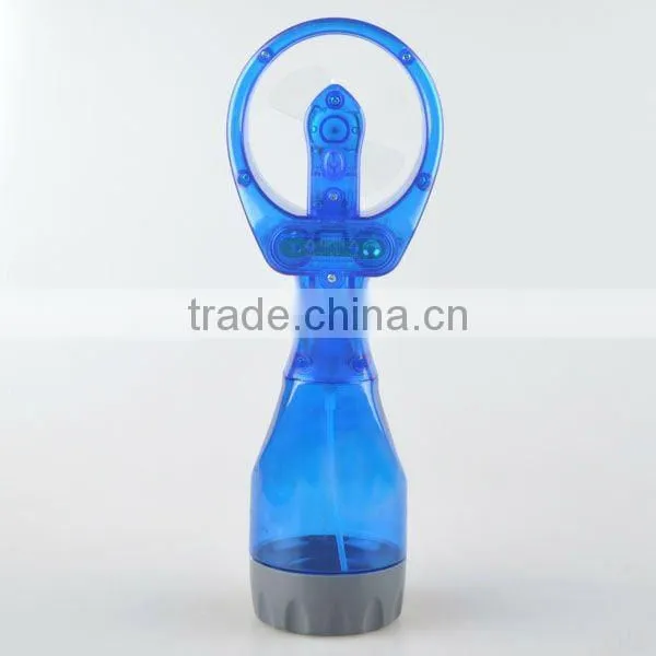 Blue Portable Mini Water Mist Spray Bottle Fan Cooling Beach Camp