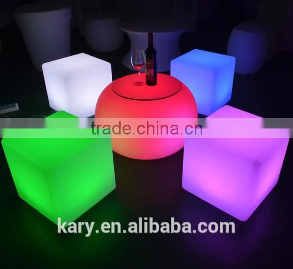 Battery Remote Control Living Room Coffee Table Plastic Light LED Cube