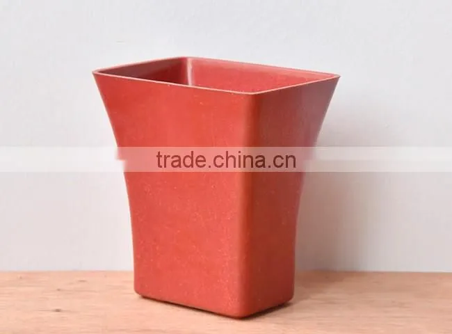 Indoor small plant fiber biodegradable rectangular plastic planters