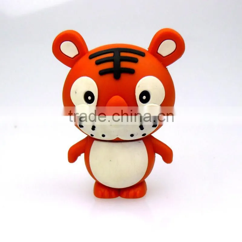 shenzhen factory customized Creative cartoon zodiac tiger pvc USB Flash Drives,zodiac usb stick