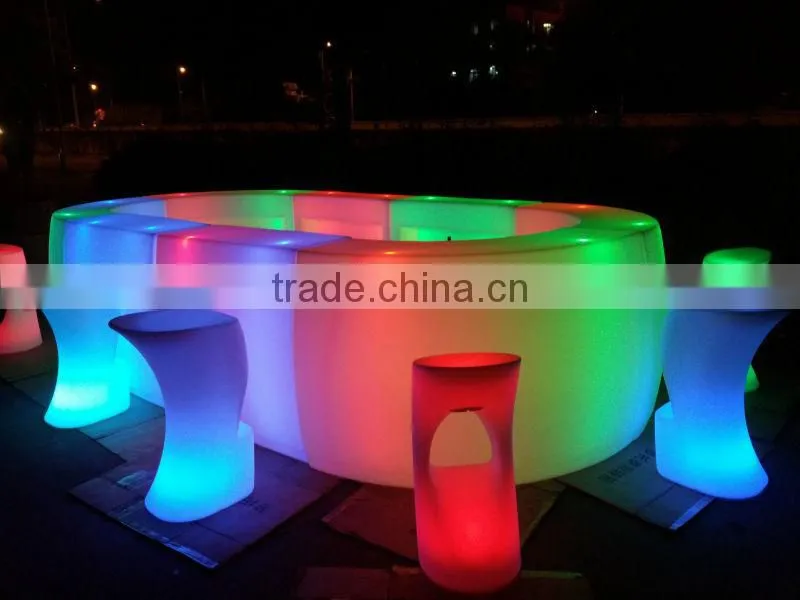 illuminated 16 color change plastic led chair
