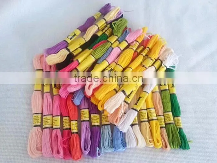 150828003 Factory hot sales DMC colors cross stitch floss polyester thread embroidery thread