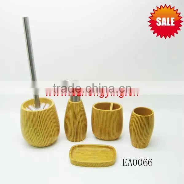 EA0073 New design Eco-friendly resin material accessories bathroom set white
