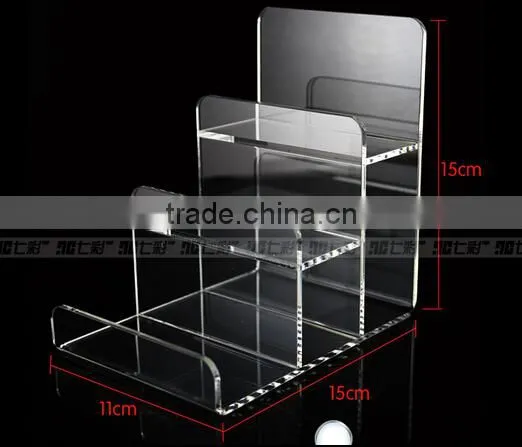 Elegant Transparent Acrylic Wallet Display Stand 4 Layer