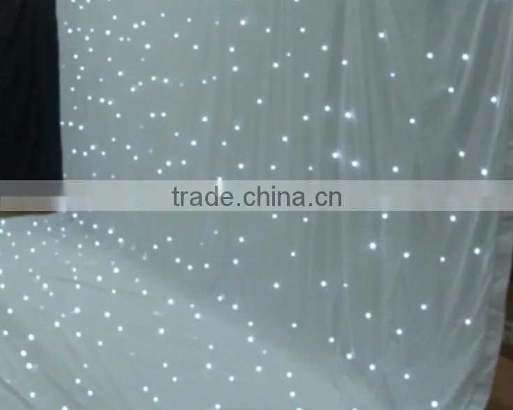 Wedding stage backdrop decor rgb LED ligitng twinkling star curtain professional dmx lights
