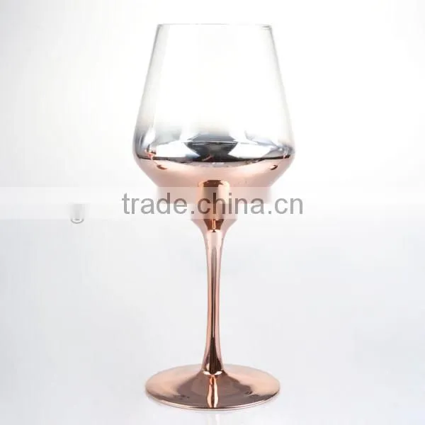 high quality cooper charger wine glasses set for dinner
