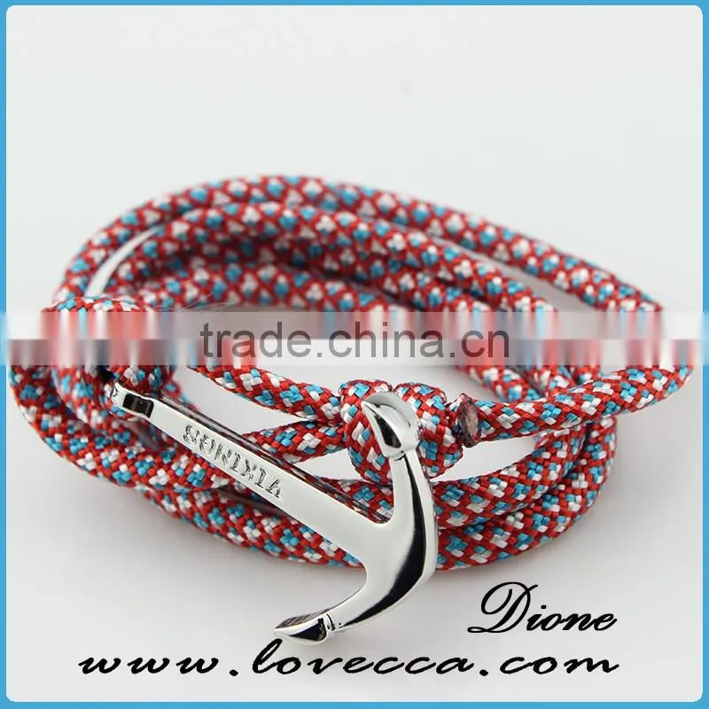 Fashion Jewelry Bracelet Mens Navy Nautical Rope Anchor Bracelet