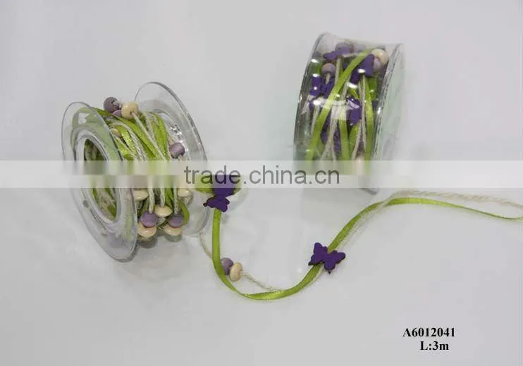 fashion green and yellow gift ribbon