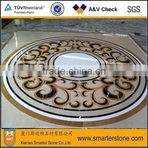 Water jet marble medallion