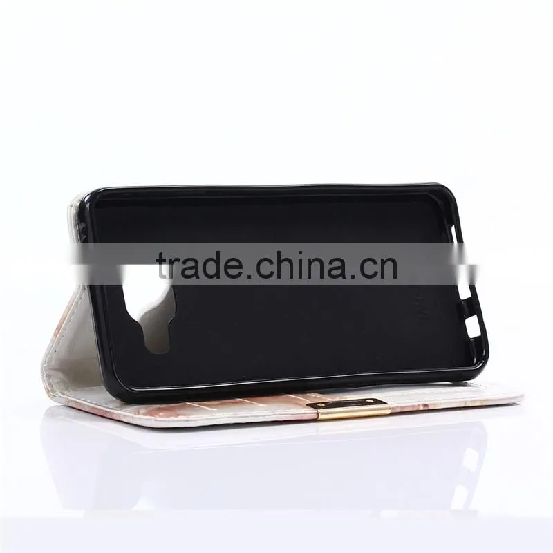 Noble design high quality marble PU card bumper/pocket cell phone case for Samsung