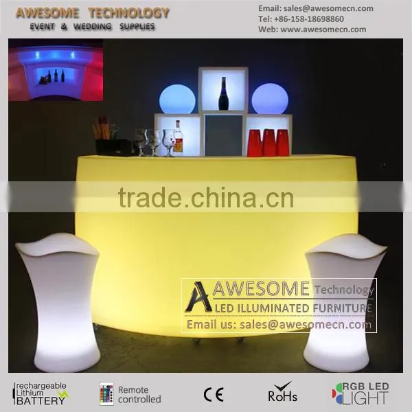 led bar table, led reception desk counter for marquee events and party