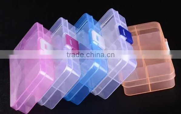 10 Adjustable Clearly Crafts Storage Stock Case Box Clear Jewelry Plastic box with compartments