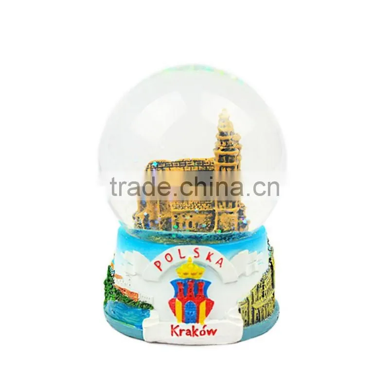 resin souvenir glass snow globe
