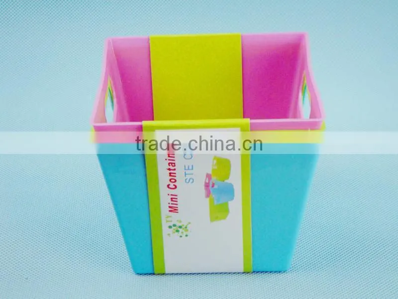 Plastic square beer ice bucket with handle