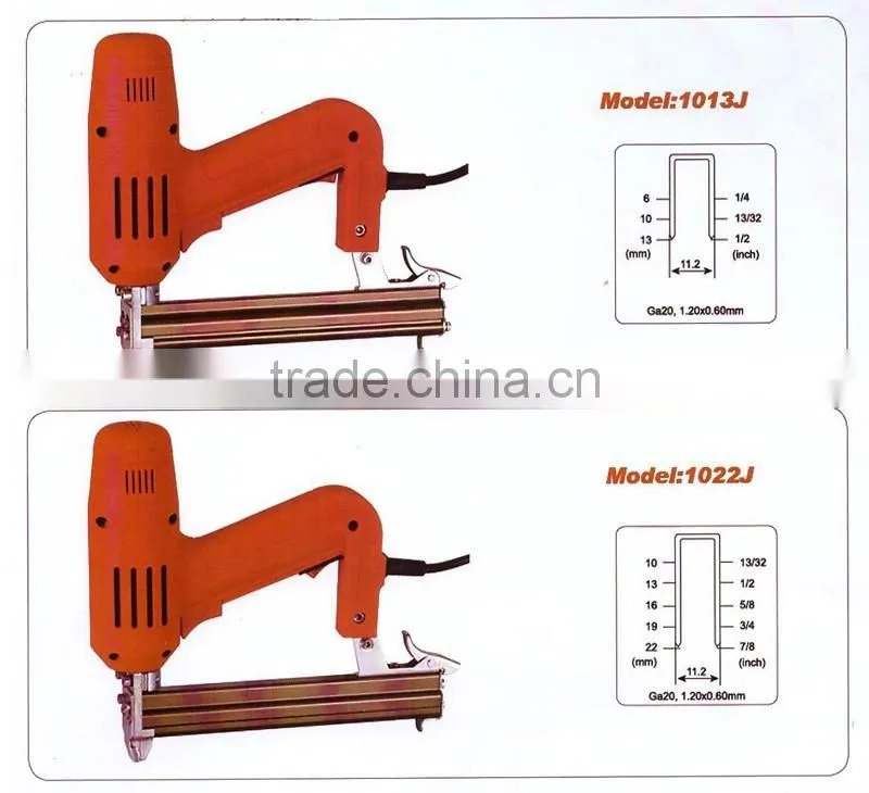1500w Lower Noise Handheld Floor Electric Nail Gun Crown Stapler Portable Electric F30 Brad Nailer