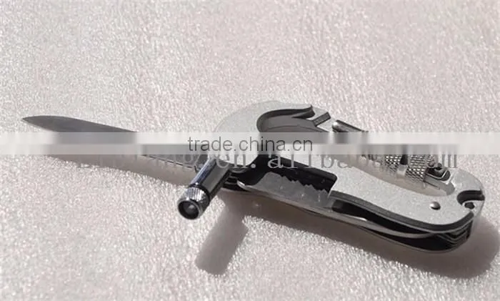 Wholesale silver portable multifunction stainless carabiner bulk