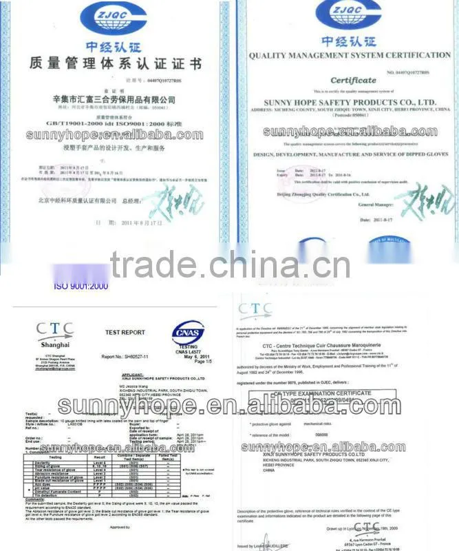 Widly used nitrile coated oil resistant work glove