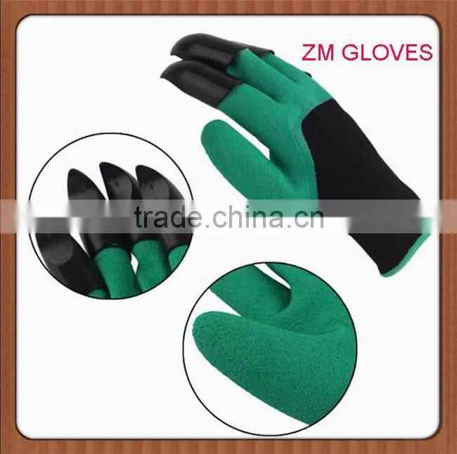 ABS Plastic Garden Digging Genie Gloves with Claws