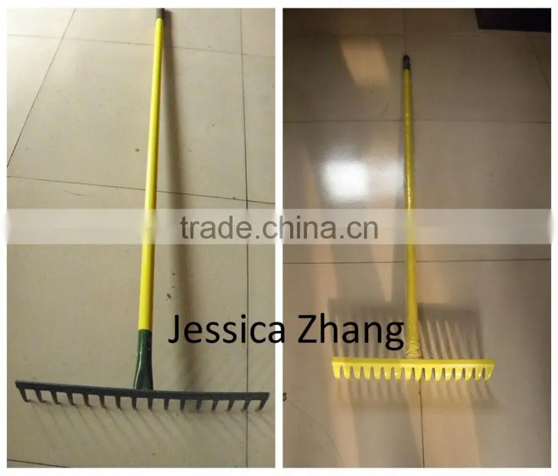 Steel Head Material and Wood Handle Material rake head