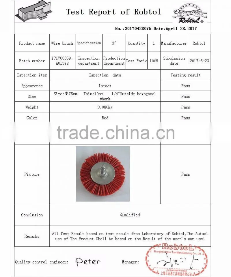 75mm circular abrasive hex shank nylon filament wheel shaft mounted spindle deburring rust crimped twist knot bowl non spark