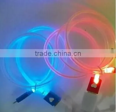 micro USB cable charge & synchro full LED light cable