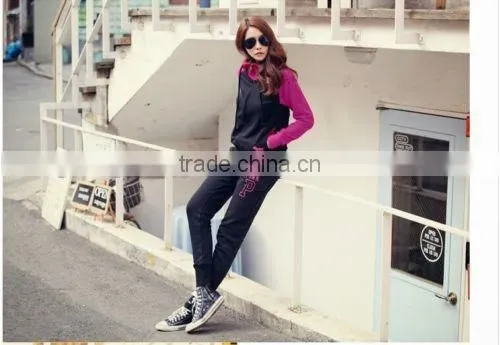 2pcs Suit Women Sport Tracksuit Outfits Zip Hooded