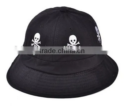 Custom Personality Embroidery Logo Black Bucket Hat